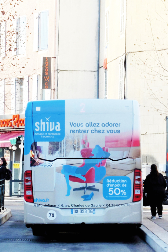 publicité réseau arrière bus montélimar